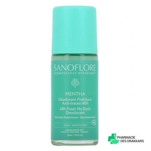 Sanoflore Déodorant Fraicheur Bio Anti-traces 48h Mentha