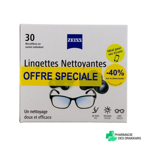 Zeiss Lingettes Nettoyantes Pour Lunettes Individuelles