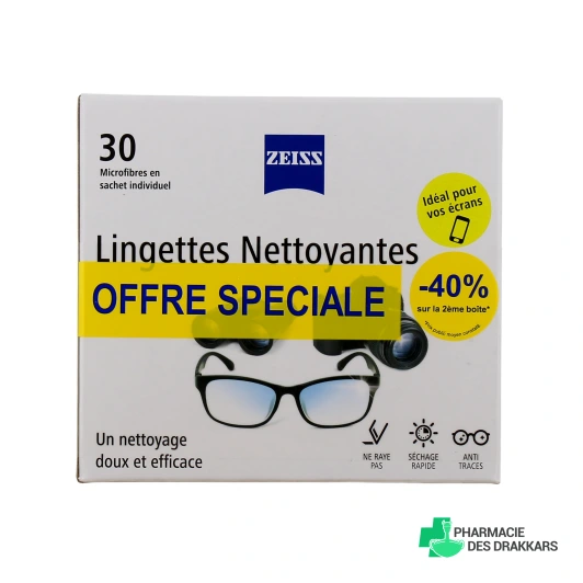 Zeiss Lingettes Nettoyantes Pour Lunettes Individuelles