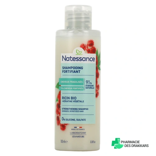 Natessance Shampooing Réparateur Fortifiant Ricin et Kératine Végétale