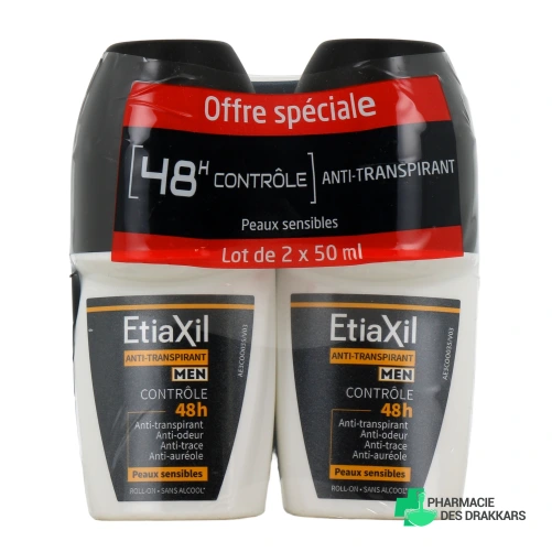 Etiaxil Déodorant Men Anti-Transpirant Contrôle 48h Roll-On