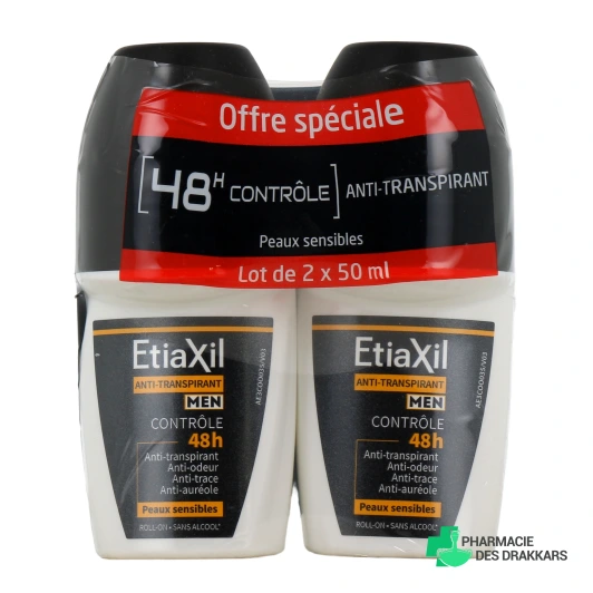 Etiaxil Déodorant Men Anti-Transpirant Contrôle 48h Roll-On