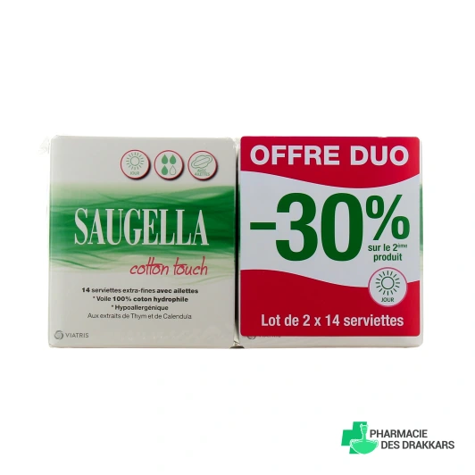 Saugella Cotton Touch Serviettes Extra-Fines