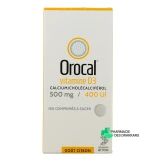 Orocal vitamine D3 500mg / 400UI comprimés à sucer - Vue 360°