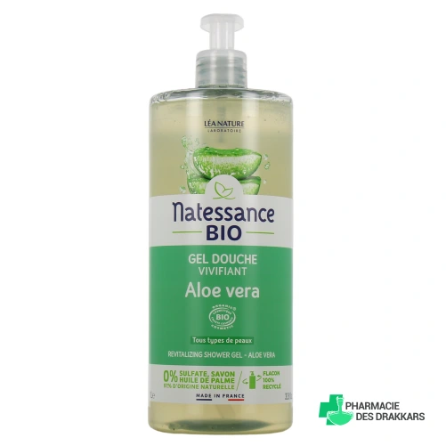 Natessance Gel Douche Vivifiant Aloe Vera Bio