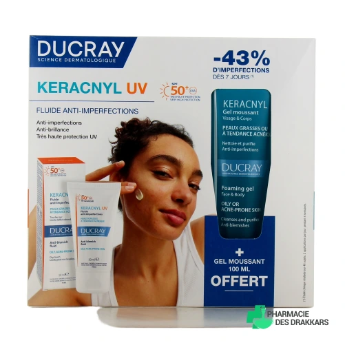 Ducray Keracnyl UV Fluide anti-imperfections SPF50+
