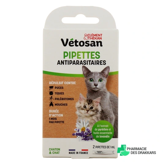 Vétosan Pipettes Antiparasitaires Chaton/Chat