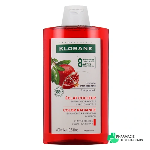 Klorane Shampoing Grenade Éclat Cheveux colorés
