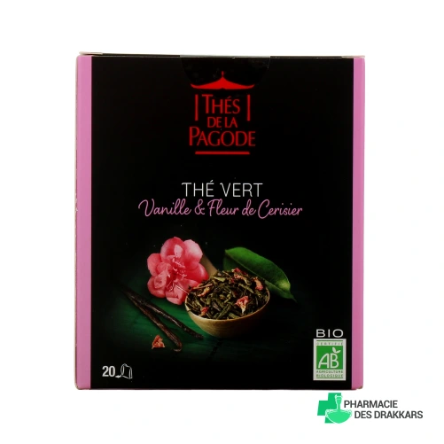 Thés de la Pagode Thé Vert Vanille & Fleur de Cerisier Bio