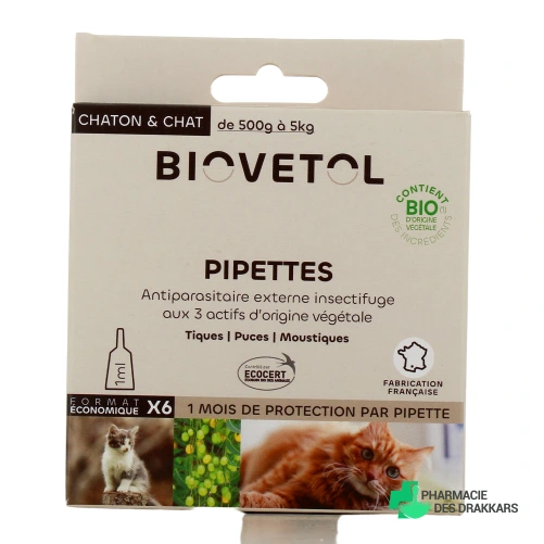 Biovetol Antiparasitaire Pipettes Chaton / Chat - Vue 360°