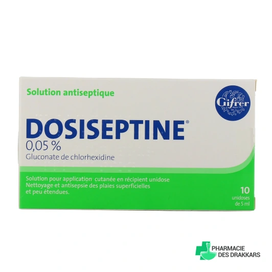 Dosiseptine 0,05% Solution Antiseptique en unidoses