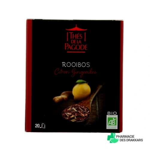Thés de la Pagode Rooibos Citron Gingembre Bio