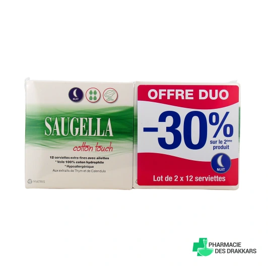 Saugella Cotton Touch Serviettes Extra-Fines