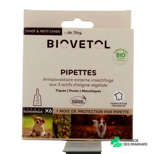 Biovetol Antiparasitaire Pipettes Chien