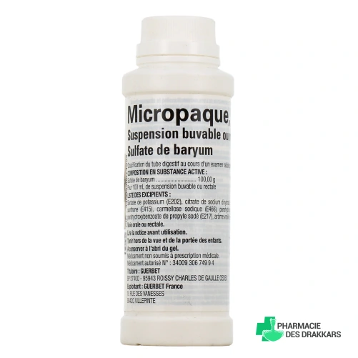 Micropaque Suspension Buvable ou Rectale