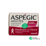 Aspégic Adulte 1000 mg - Vue 360°