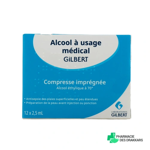 Gilbert Compresses d'alcool