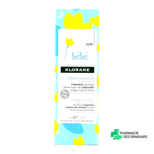 Klorane Bébé Crème Nutritive Cold Cream Calendula Apaisant
