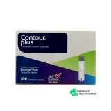 Ascensia Contour Plus Bandelettes réactives pour Lecteur de Glycémie - Vue 360°