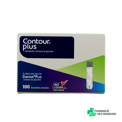 Ascensia Contour Plus Bandelettes réactives pour Lecteur de Glycémie