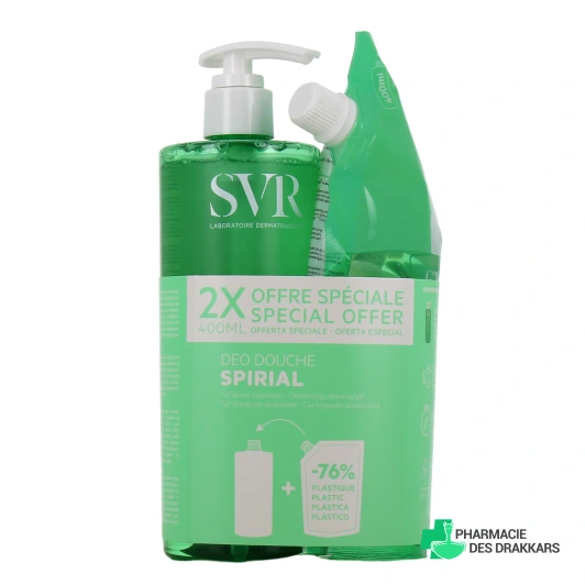 SVR Spirial Déo douche Gel lavant déodorant