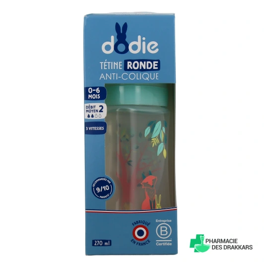 Dodie Biberon Anti-Colique Tétine Ronde