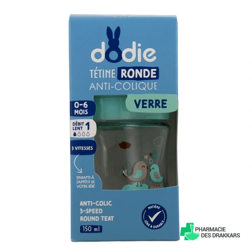 Dodie Biberon Verre Anti-Colique 0-6 mois