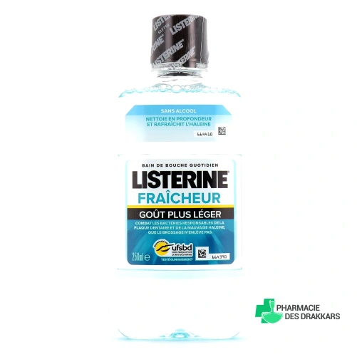Listerine Bain de Bouche Fraîcheur Goût Plus Léger