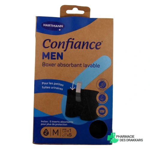Confiance Men Boxer Absorbant Lavable