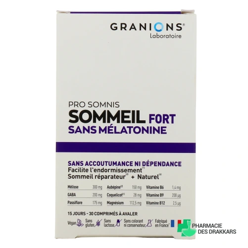Granions Sommeil Fort Sans Mélatonine