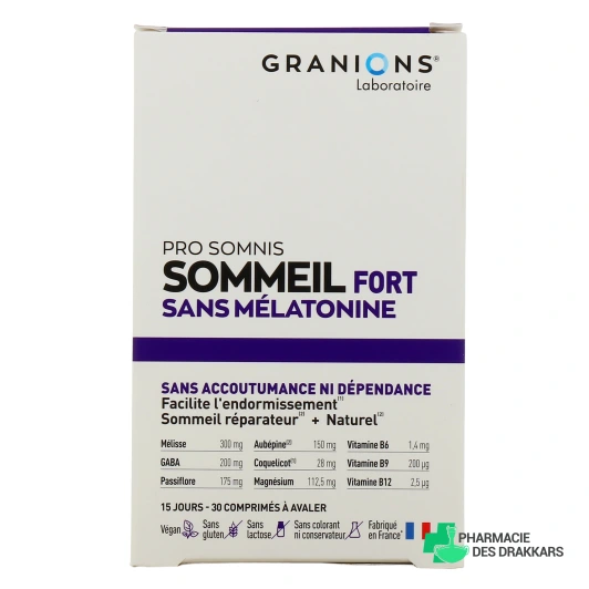 Granions Sommeil Fort Sans Mélatonine
