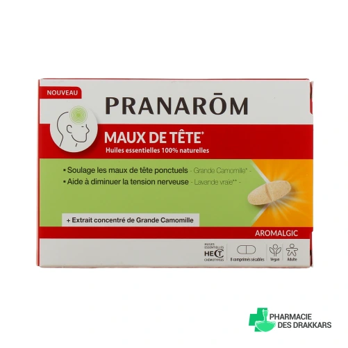 Pranarom Aromalgic Comprimés Maux de Tête