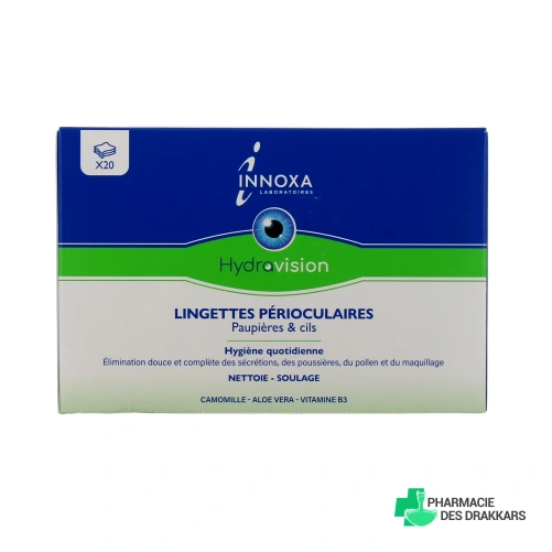 Innoxa Hydravision Lingettes Périoculaires Yeux et Paupières Sensibles