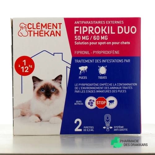 Fiprokil Duo Chat Spot-On Antiparasitaire