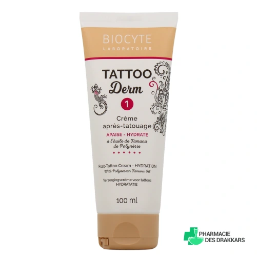 Tattoo Derm 1 Crème Après-Tatouage Réparation Hydratation