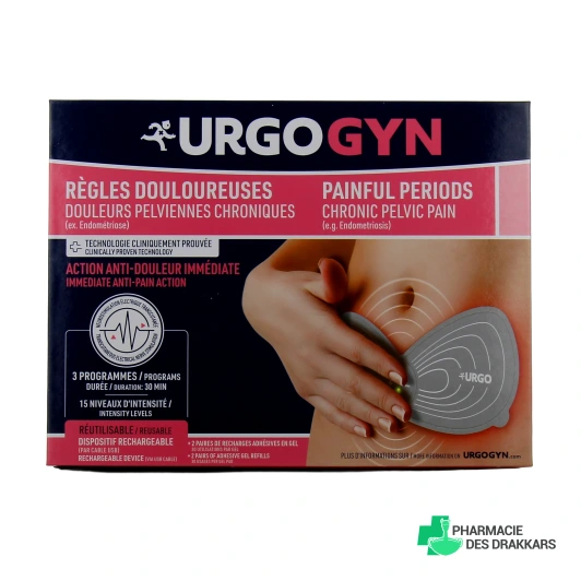 Urgo Patch Electrothérapie règles douloureuses rechargeable - URGOGYN
