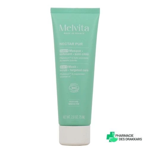 Melvita Nectar Pur Masque Exfoliant 3-en-1