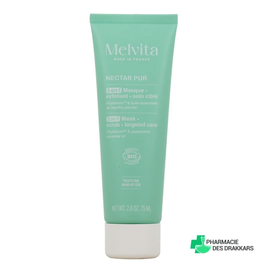 Melvita Nectar Pur Masque Exfoliant 3-en-1