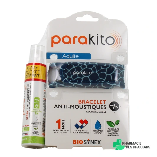 Parakito Bracelet Anti Moustique Rechargeable Adulte