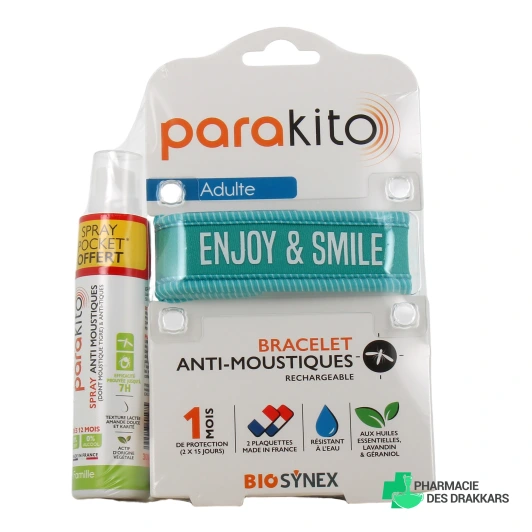 Parakito Bracelet Anti Moustique Rechargeable Adulte