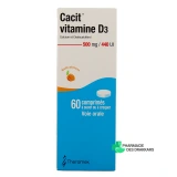 Cacit Vitamine D3 500mg / 440UI 60 comprimés à sucer - Vue 360°