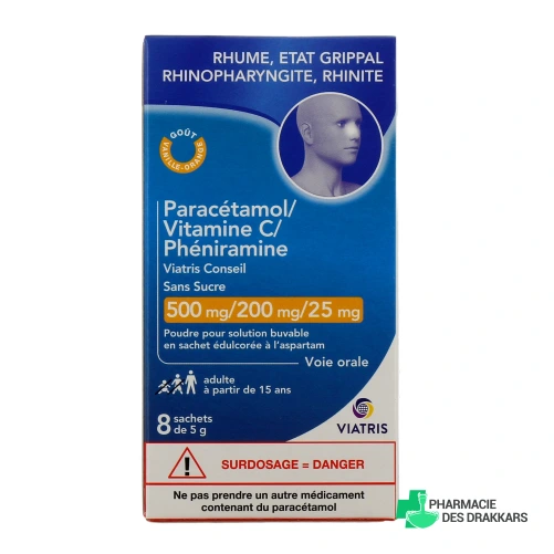 Paracétamol Vitamine C Phéniramine