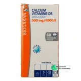 Calcium Vitamine D3 500 mg / 400 UI Biogaran - Vue 360°