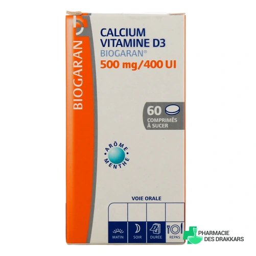 Calcium Vitamine D3 500 mg / 400 UI Biogaran