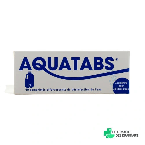 Aquatabs Désinfection de l'eau comprimés effervescents - Vue 360°