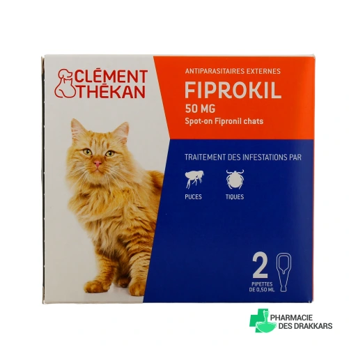 Clément Thékan Fiprokil Chat Spot-On Antiparasitaires