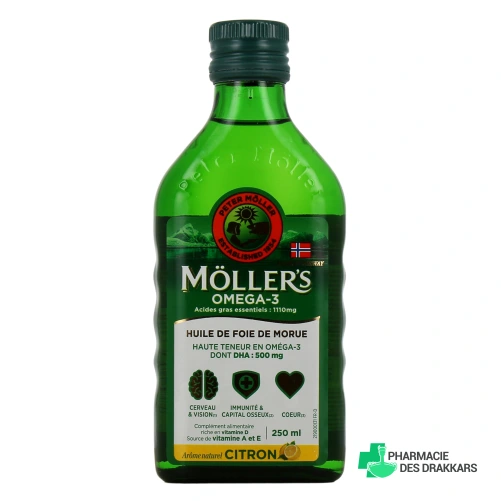 Möllers Huile Foie de Morue Nature ou Citron