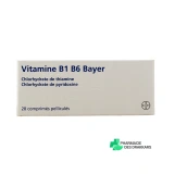 Vitamines B1 B6 Comprimés Bayer - Vue 360°