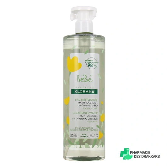 Klorane Bébé Eau Nettoyante Sans Rinçage