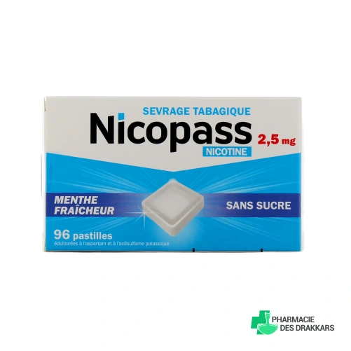 Nicopass 2,5mg - 96 pastilles
